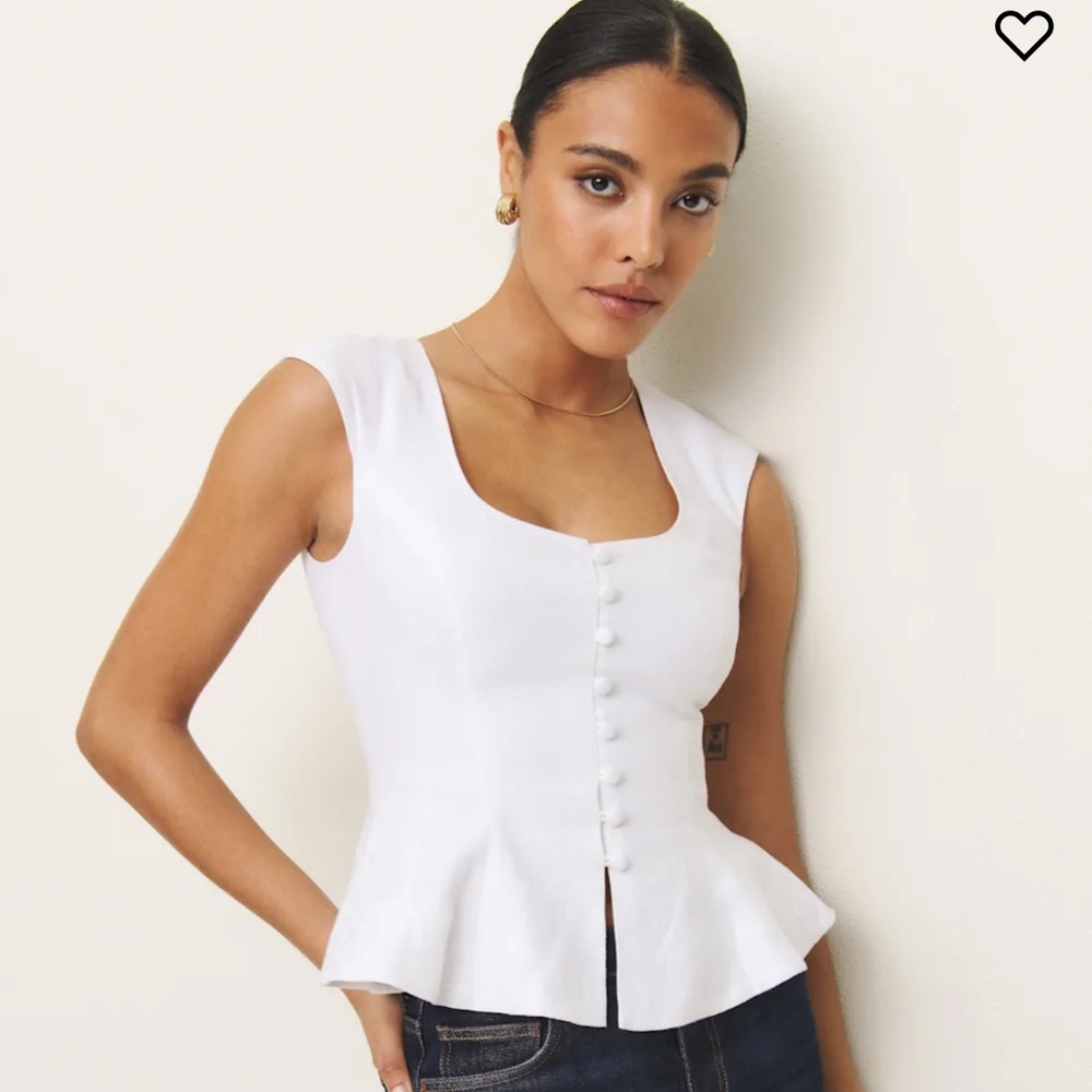 Reformation Paolina linen top